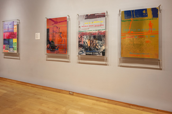 Installation view of OFFSET: Robert Rauschenberg at USF Graphicstudio at USF Contemporary Art Museum. Photo: Andres Ramirez.