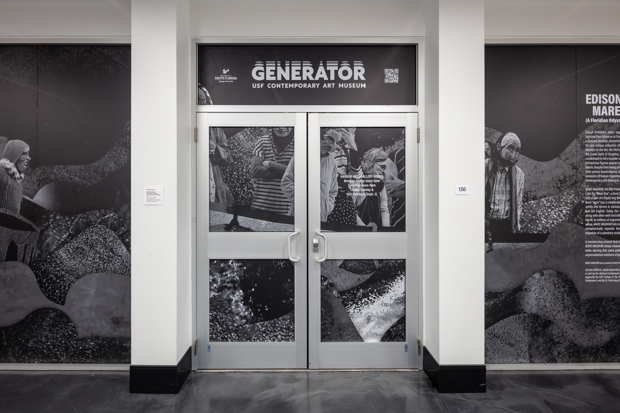 Installation view of EDISON PE�AFIEL: MARE MAGNVM (A Floridian Odyssey/Una Odisea en la Florida) at USF Contemporary Art Museum. Photo: Ian Foe.